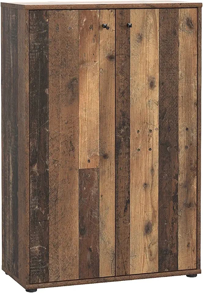 FORTE TEMPRA 2 Kommode mit 2 Türen, Holzwerkstoff, Old – Wood Vintage Dekor, (B x H x T) 73,7 x 111,1 x 34,8 cm