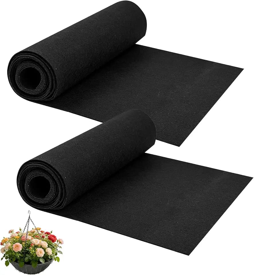 SIMDAO Filz-Pflanzgefäß-Rolle, 30,5 x 203,2 cm, Vliesstoff, Pflanzeinsatz, schneidbare Hängekorb-Auskleidung, Rolle, dicke Gartenmatte für Pflanzgefäß, Fenster, Blumenkorb, Tier, Haustiermatte