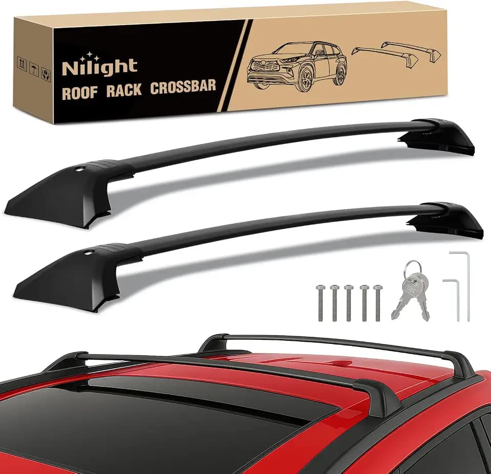Nilight Roof Rack Cross Bars for Toyota Highlander 2020-2025 with Side Rail