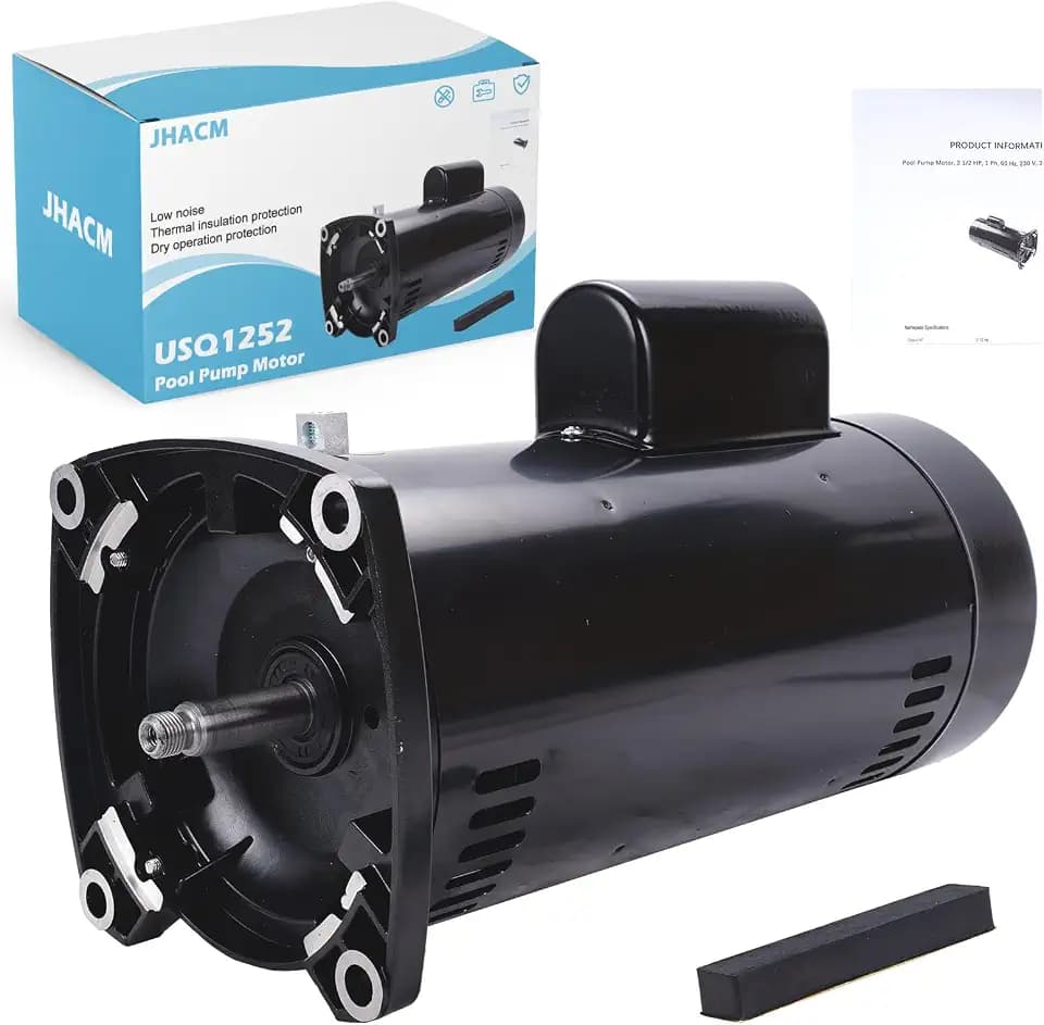 USQ1252 2.5HP Pool Pump Motor Compatible with Century A.O. Smith Hayward Super Pump、Super II、Max - flo、Hayward Northstar Pump Round Flange Pool Motor Single Speed 48Y Frame, 230V ﻿ ﻿