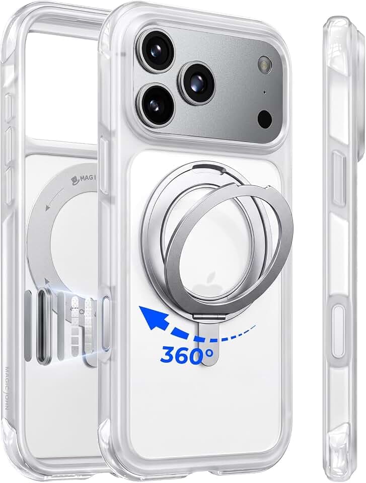 MAGIC JOHN for iPhone 18/17 Pro Max Case with Stand, Fit for MagSafe