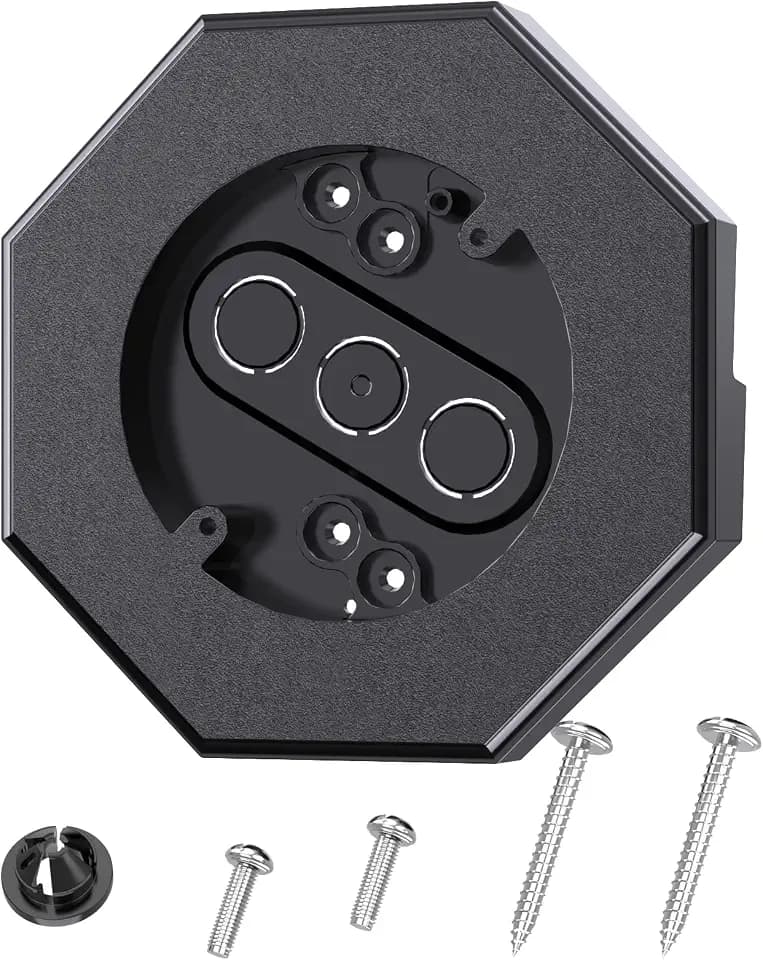 Siding Mounting Block, Siding Mounting Kit with Built-in Electrical Box, Vertical Siding Lamps Mounting Plate Siding Light Blocks for 1/2 inch Lap Siding, Black