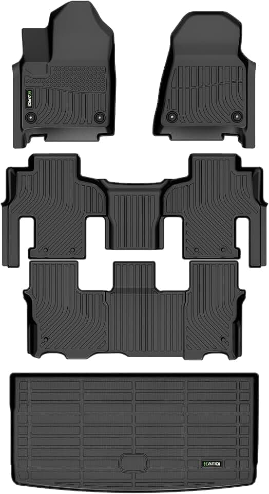 Floor Mats & Cargo Liner Fit for 2022-2026 Jeep Wagoneer 8 Seats