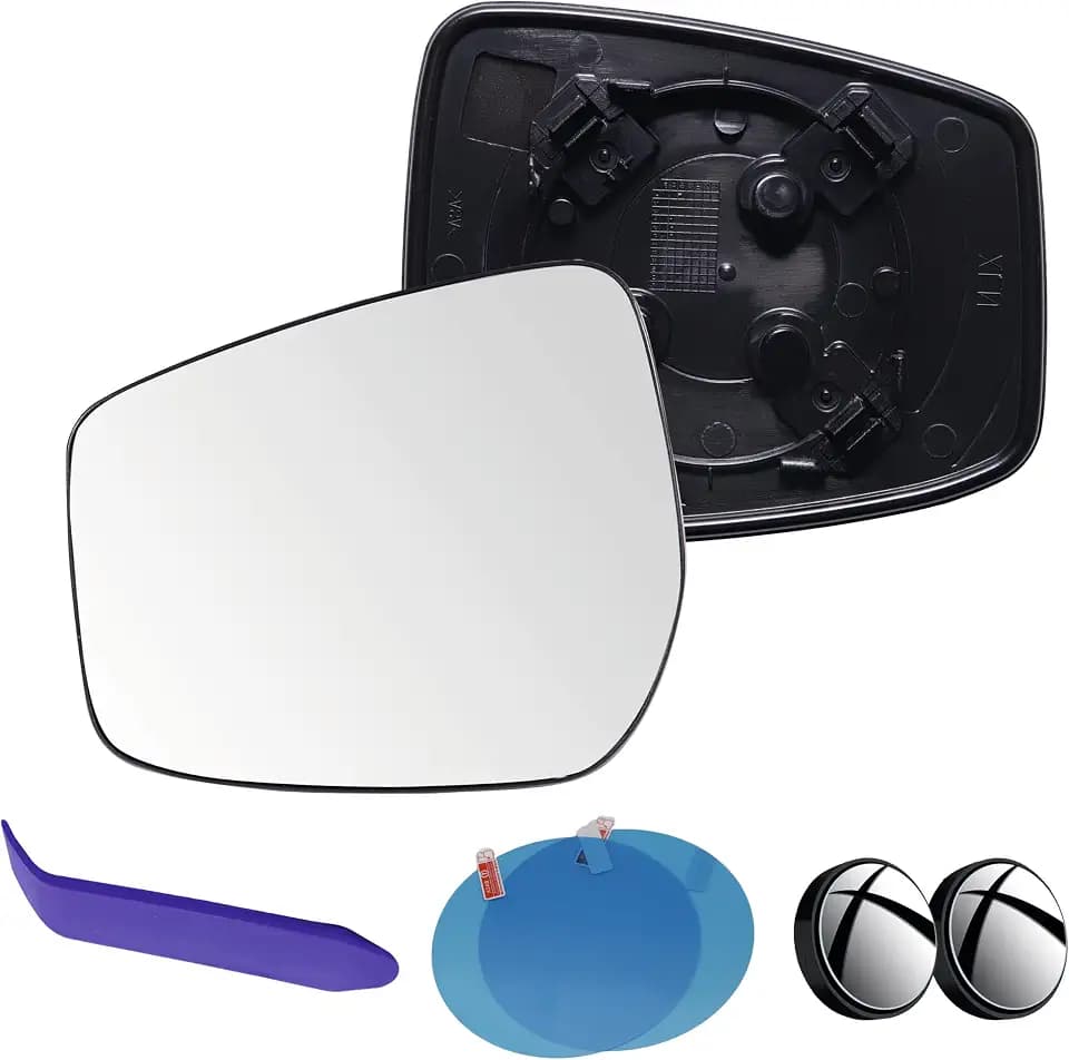 Driver Side Mirror Glass Compatible with Nissan Kicks Versa LEAF