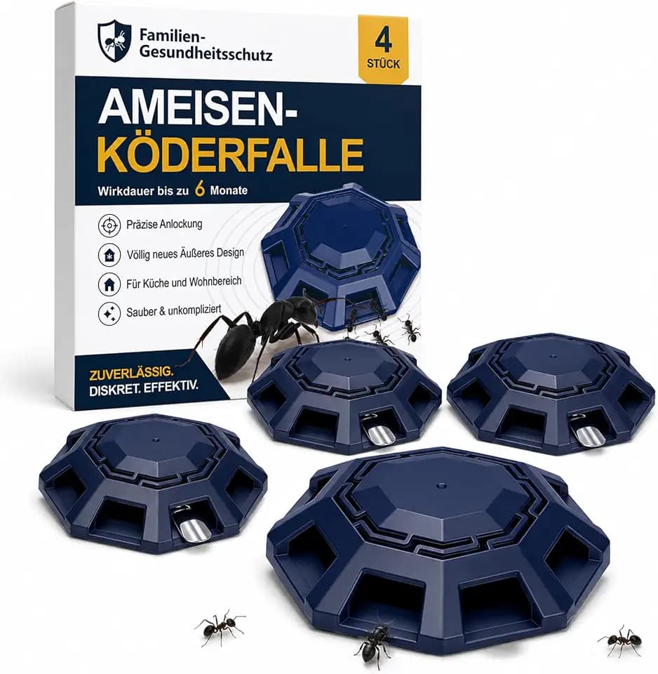 4 Stück Ameisenköderdose – Ameisenköder Ameisenfalle Klebefalle für Innen