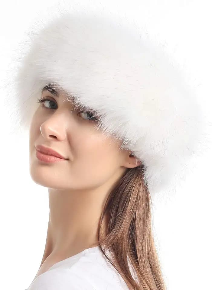 sy soul young Faux Fur Headband with Elastic for Women's Earwarmer Earmuff