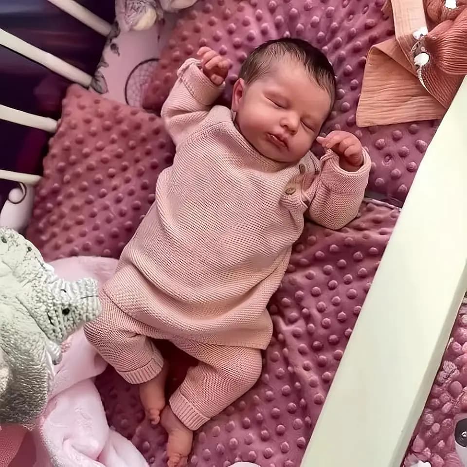 Scnbom Reborn Babys mädchen vollsilikon Puppen 20zoll 50cm lebensechte babypuppen wie echtes Toddler Schlafen Junge