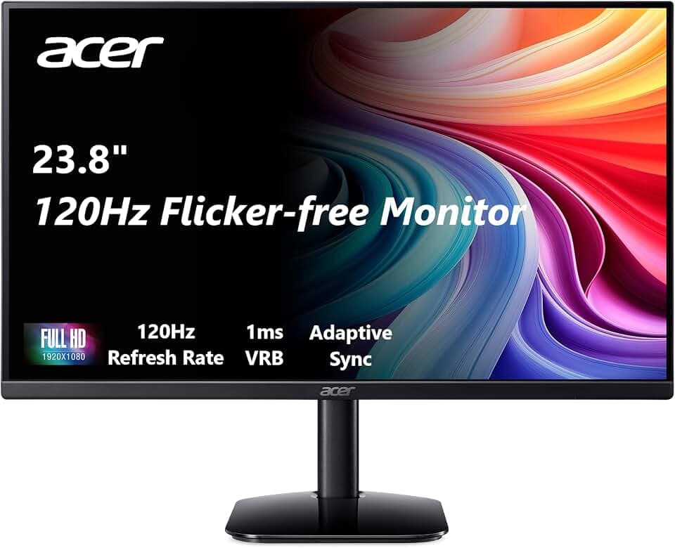 Acer 23.8in FHD 1920x1080 IPS 120Hz Office Monitor KB242Y G0bi