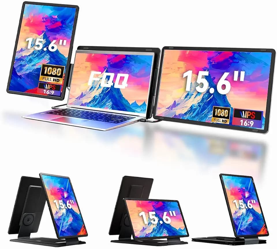 Laptop Screen Extender 15.6" Triple Screen Laptop Monitor Extender