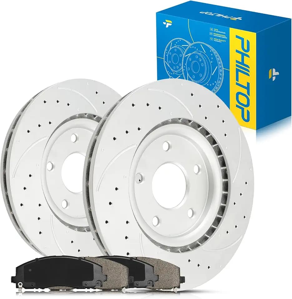 PHILTOP 13 inch(330 mm) Front Brake Kit for Grand Caravan, Pacifica, Routan