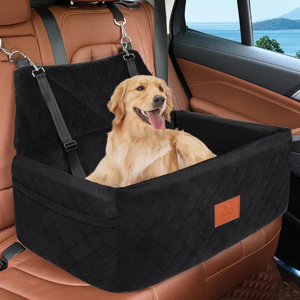 NEEZUKAR Dog Car Seat for Large Medium Size Dogs, Pet Car Seat Under 55 lbs