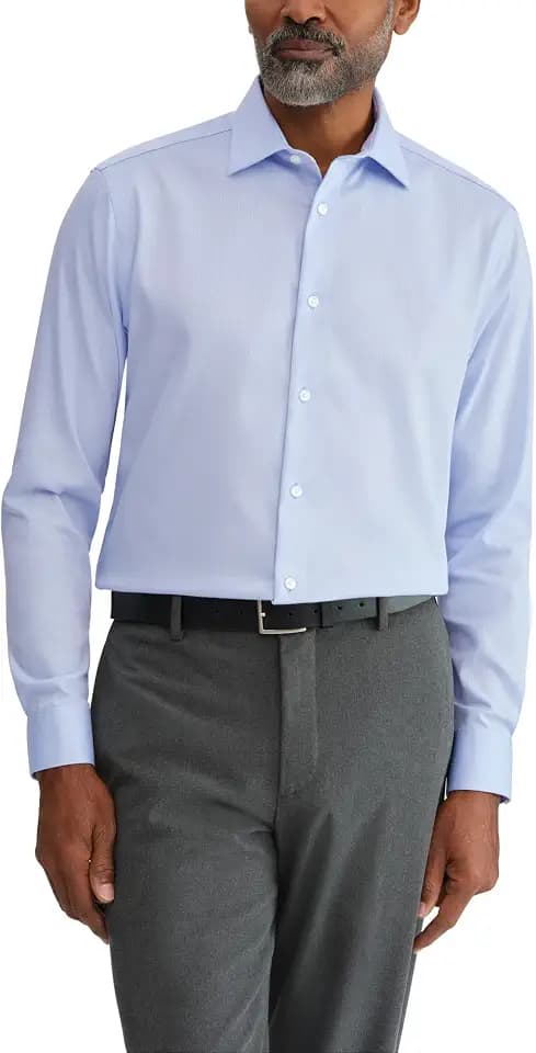 Calvin Klein Men's Dress Shirt Regular Fit Performance Wrinkle Free