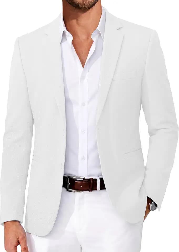 COOFANDY Men's Casual Blazer Slim Fit Two Button Knit Sport Coat