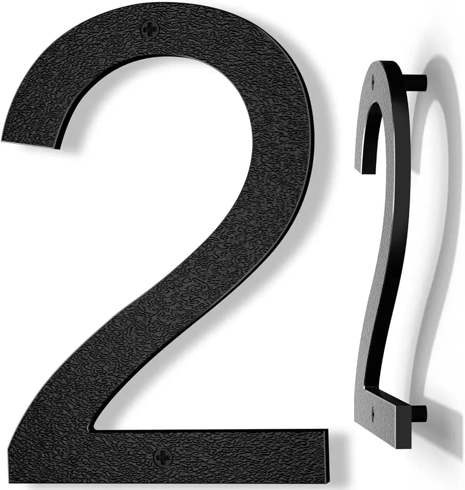 10 Inch Black House Numbers for Outside, Large Address Numbers