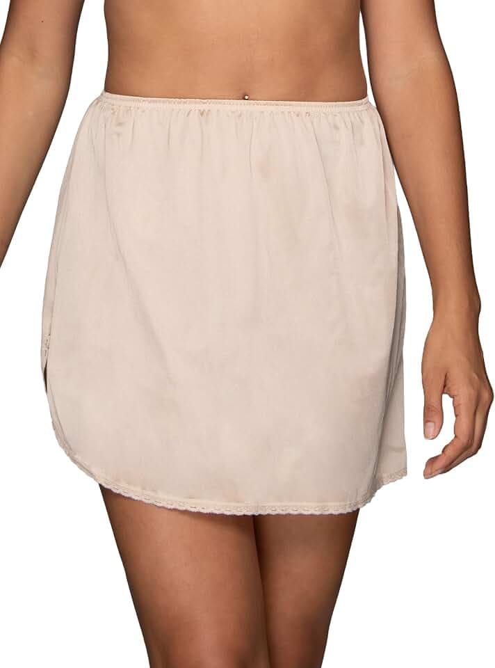 Vanity Fair Women's Anti-Static Nylon Half Slip for Under Dresses, Available up to size 3XL