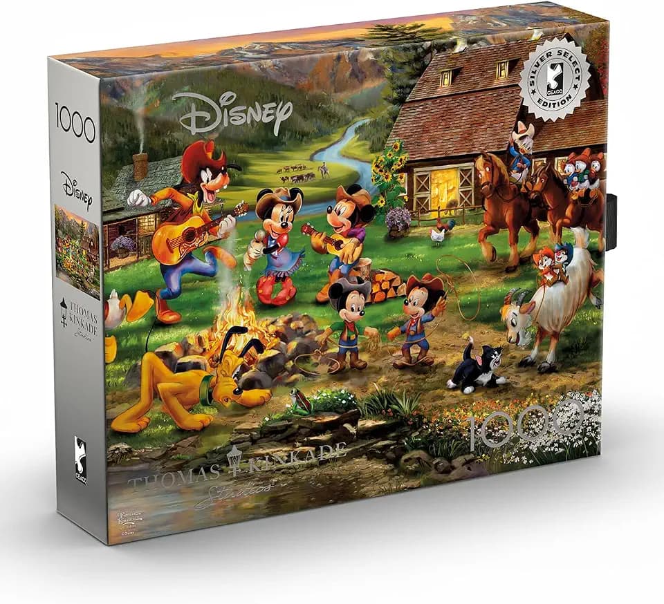 Thomas Kinkade Disney - Mickey 1000 Piece Jigsaw Puzzle for Adults