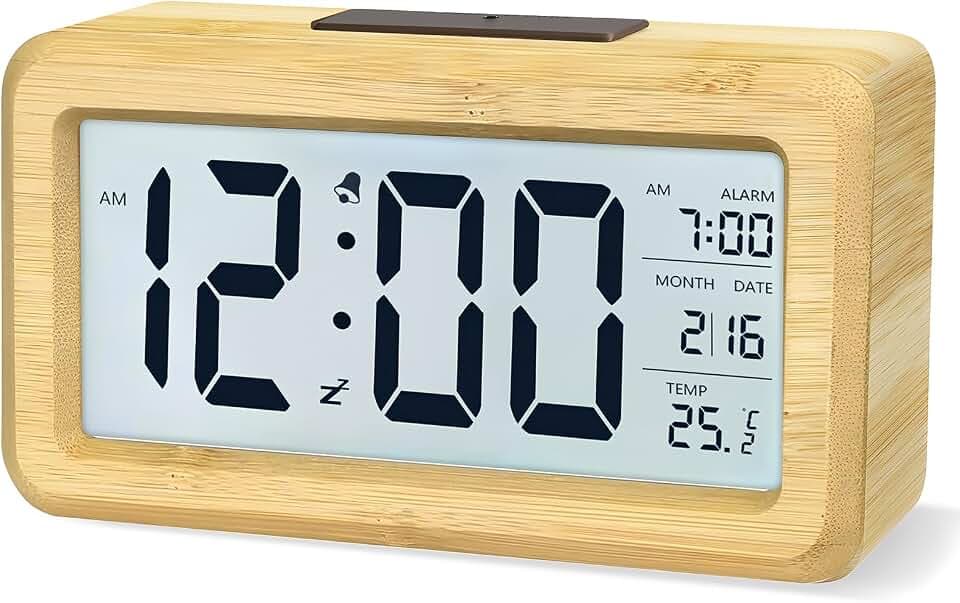 aboveClock Wecker Digital, Digitaler Wecker Holz mit Sensore Moduls