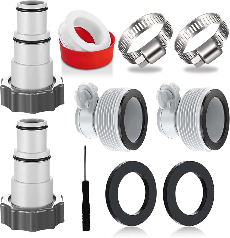 4PCS Poolschlauch Adapter,Adapter A und Type B für Intex Pool,Schlauchadapter für Pumpe,4 Stück ,Anschluss Für Ø 32 Und 38 Mm