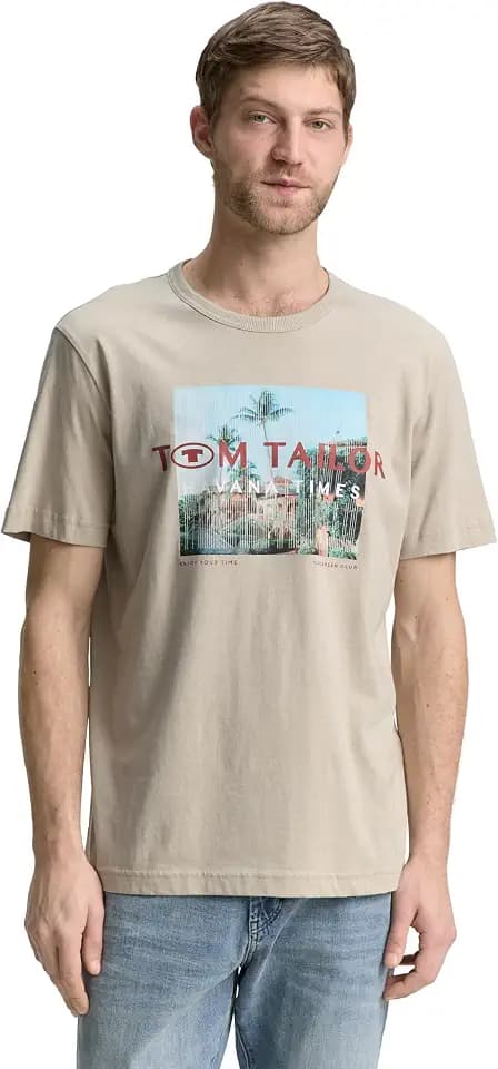 TOM TAILOR Herren T-Shirt mit Foto-Print