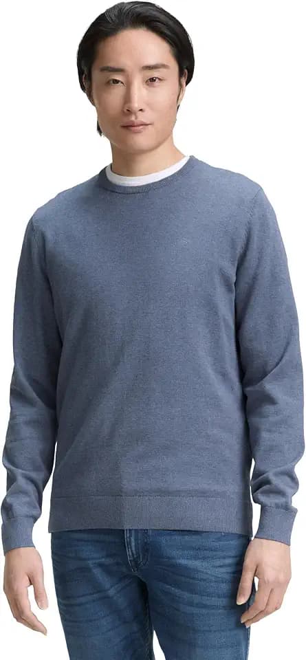 TOM TAILOR Herren Strickpullover mit Crewneck