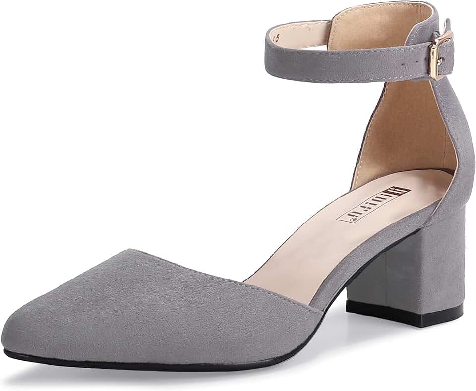 IDIFU Women's IN2 Pumps Low Block Heels