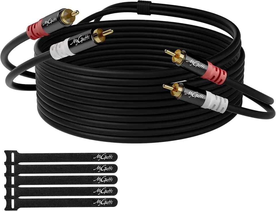 2 Cinch Stecker auf 2 Cinch Stecker Kabel 30m,Stereo Audio RCA kabel