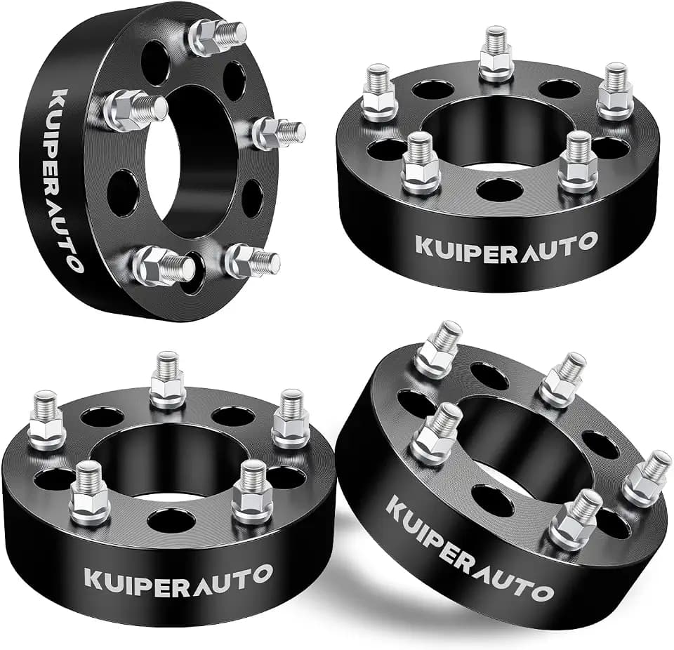 KUIPERAUTO 5x4.5 to 5x5 Wheel Spacers,1.5 inch Forged Wheel Adapters Compatible for Jeep Wrangler Cherokee Liberty with 1/2"-20 Studs 71.5 mm Center Bore,4 PCS Black