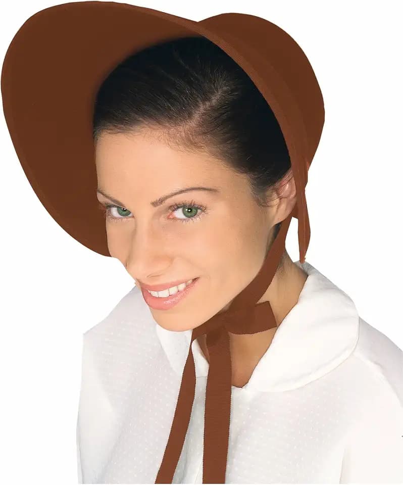 Rubies Brown Felt Colonial Bonnet for Adults, Women's No Size