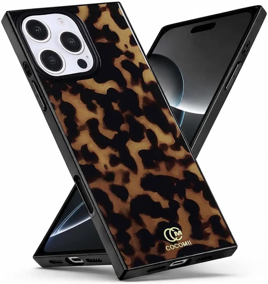 COCOMII Rectangle for iPhone 16 Pro Max Case, Chestnut Tortoiseshell