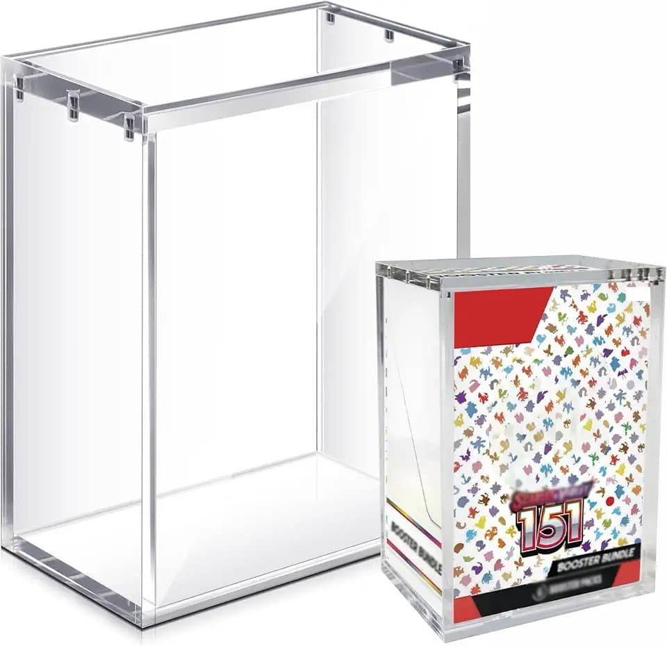 1PC Acrylic Magnetic Case for Booster Bundle/Build & Battle Magnetic Lid Clear Display Box for Booster Bundle(NOT Compatible NEW Booster Bundle) Protector Acrylic Storage Container