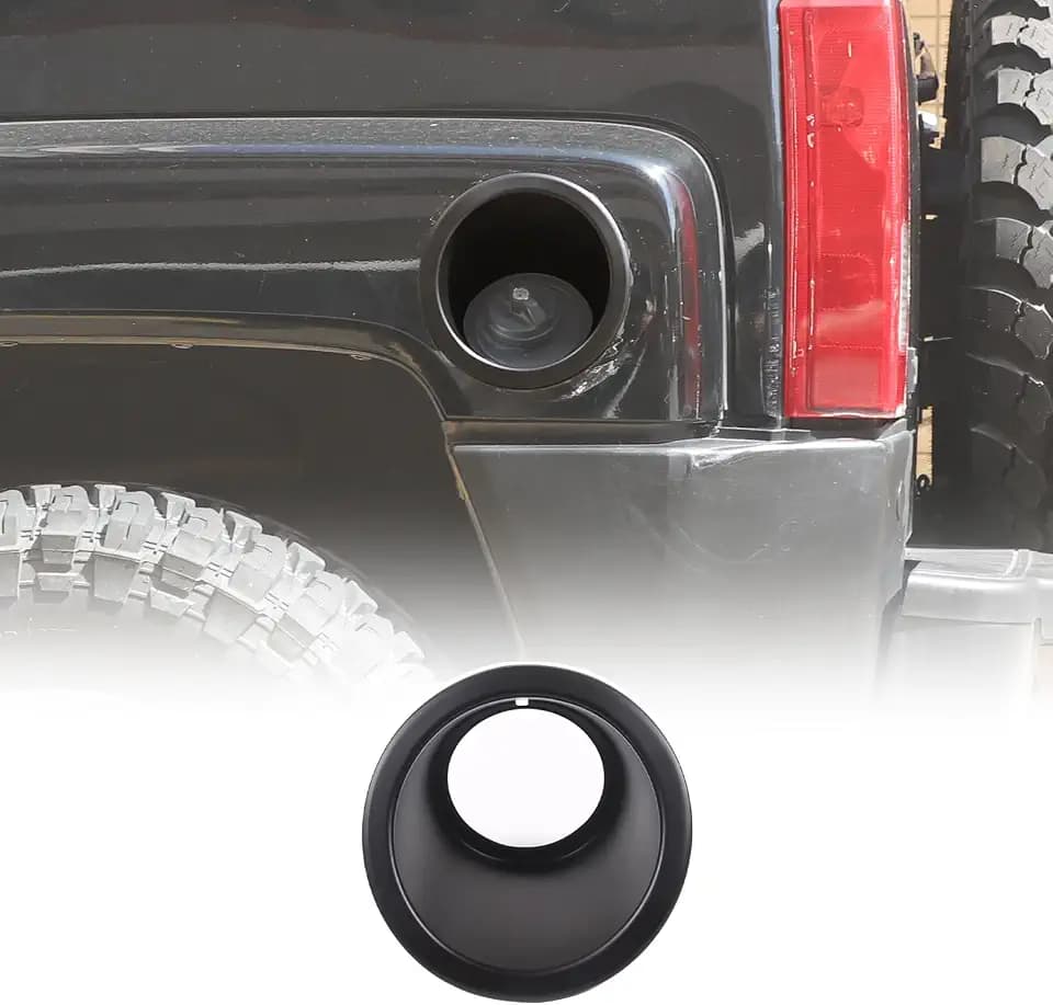 Fuel Filler Neck Bezel Cover Trim for Hummer H3 2005-2009 Accessories Fuel Filler Pipe Housing Cover Gasoline Gas Tank Cover Trim Fuel Door Lid Bezel Cap Trim Molding Protector ABS (Matt Black)