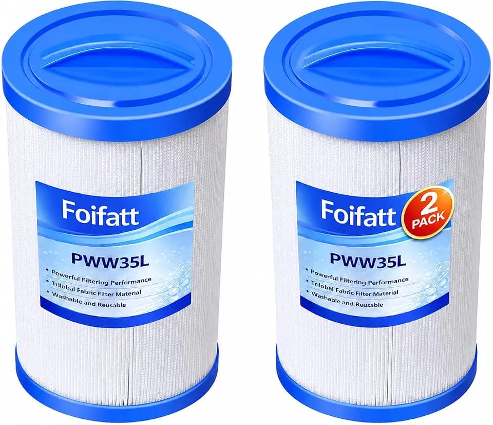 PWW35L Hot Tub Filter Cartridge, 35 Sq Ft Spa Filter Compatible with Unicel 4CH-935, 817-4035, Filbur FC-0170, X268548-PMA-R3, SD-01235 and PDC580-AFS, 2 Pack