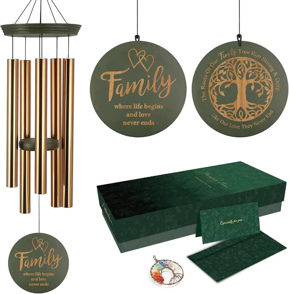 Astarin's Family Tree of Life Wind Chimes 36in Outdoor Garden Gift for Her