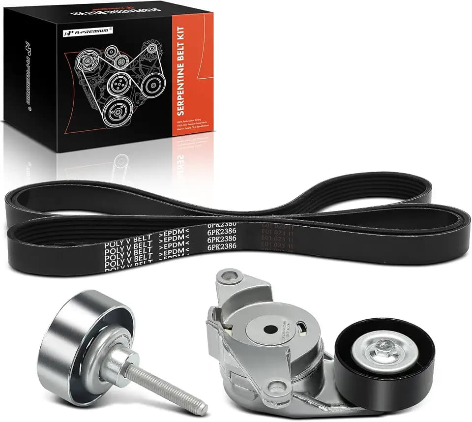 A-Premium Engine Serpentine Belt Drive Kit w/Tensioner & Idler