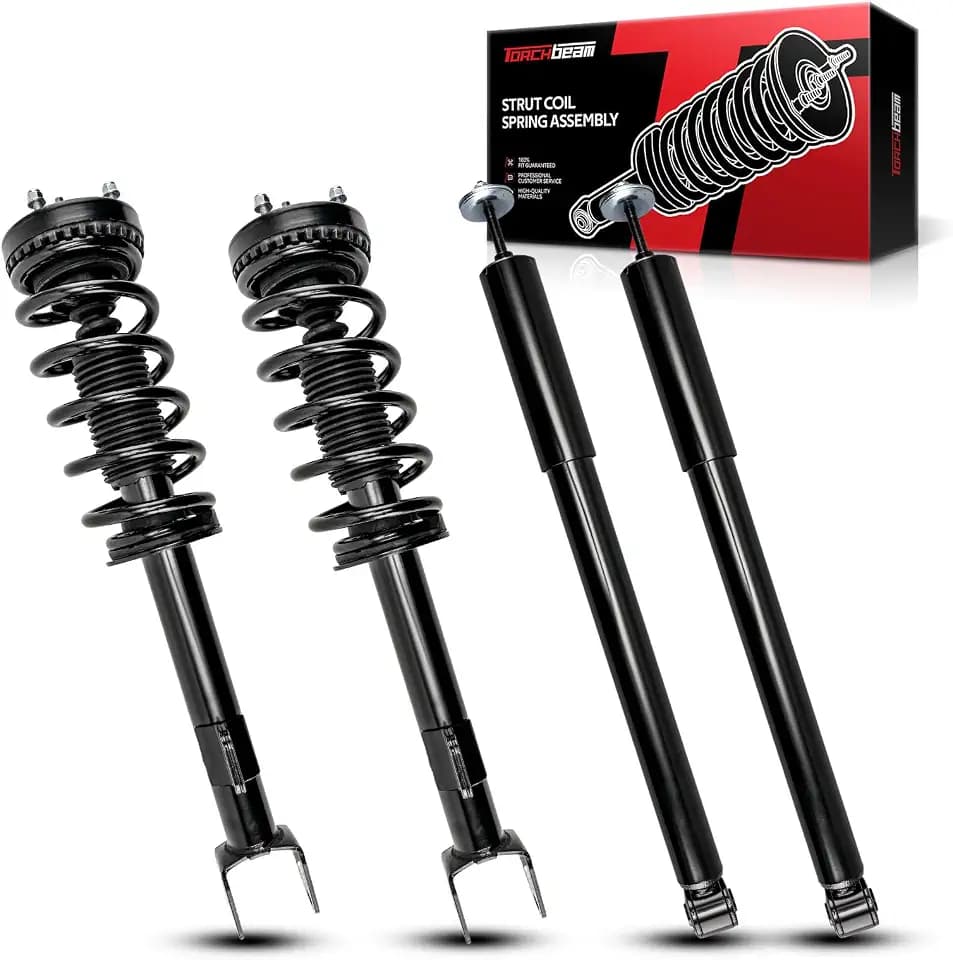 Torchbeam 4 Piece Front & Rear Complete Strut Assemblies with Coil Springs for Chrysler 300 2011-2020, Replace 672665 Amortiguadores Delanteros y Traseros,Automotive Suspension struts