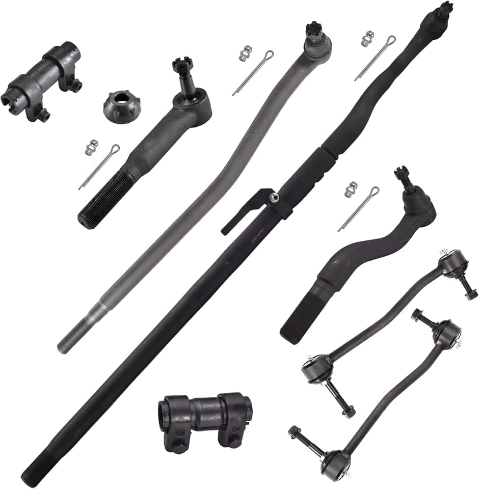 ASTARPRO 8pcs 4wd Front Outer Connecting Tie Rod Ends Adjustment Sleeve Sway Bar Link Compatible with for 2000-2005 Ford Excursion 2000-2004 F-250 Super Duty F-350 Super Duty
