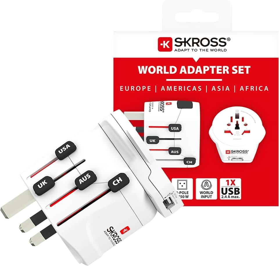SKROSS Weltreiseadapter PRO World und USB 7A
