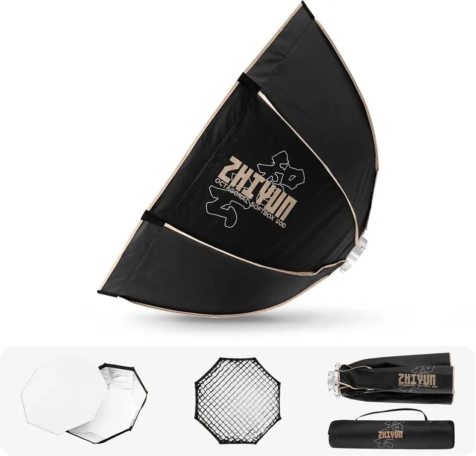 ZHIYUN 35"/90cm Octagonal Softbox, Quick Release Bowens Mount Softbox
