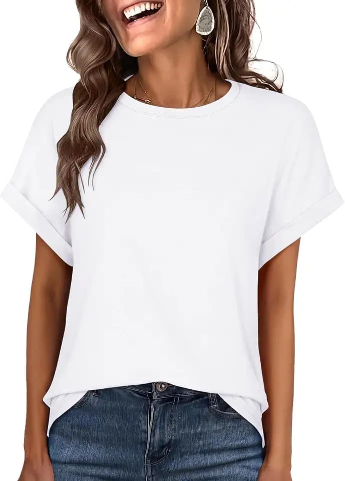 Missluck Tshirt Damen Oversize mit Flügelärmeln für Sommer