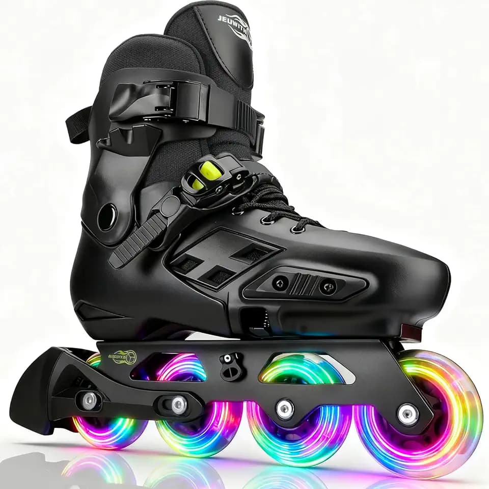 Adjustable Inline Skates for Kids, Women & Men – Light-Up Flashing Wheels with Multiple Size Options, Beginner Roller Skates with Brake, Safe & Easy to Use