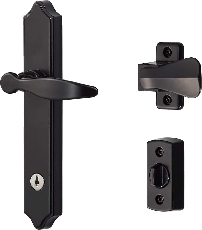 Ideal Security BK1216BL ML Hebel-Set mit Riegelschloss Black schwarz