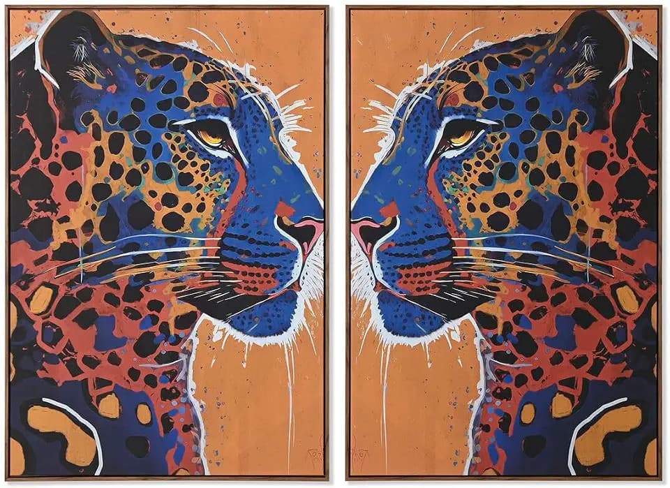 Leopardenbild Urban 80 x 4,5 x 120 cm (2 Stück)