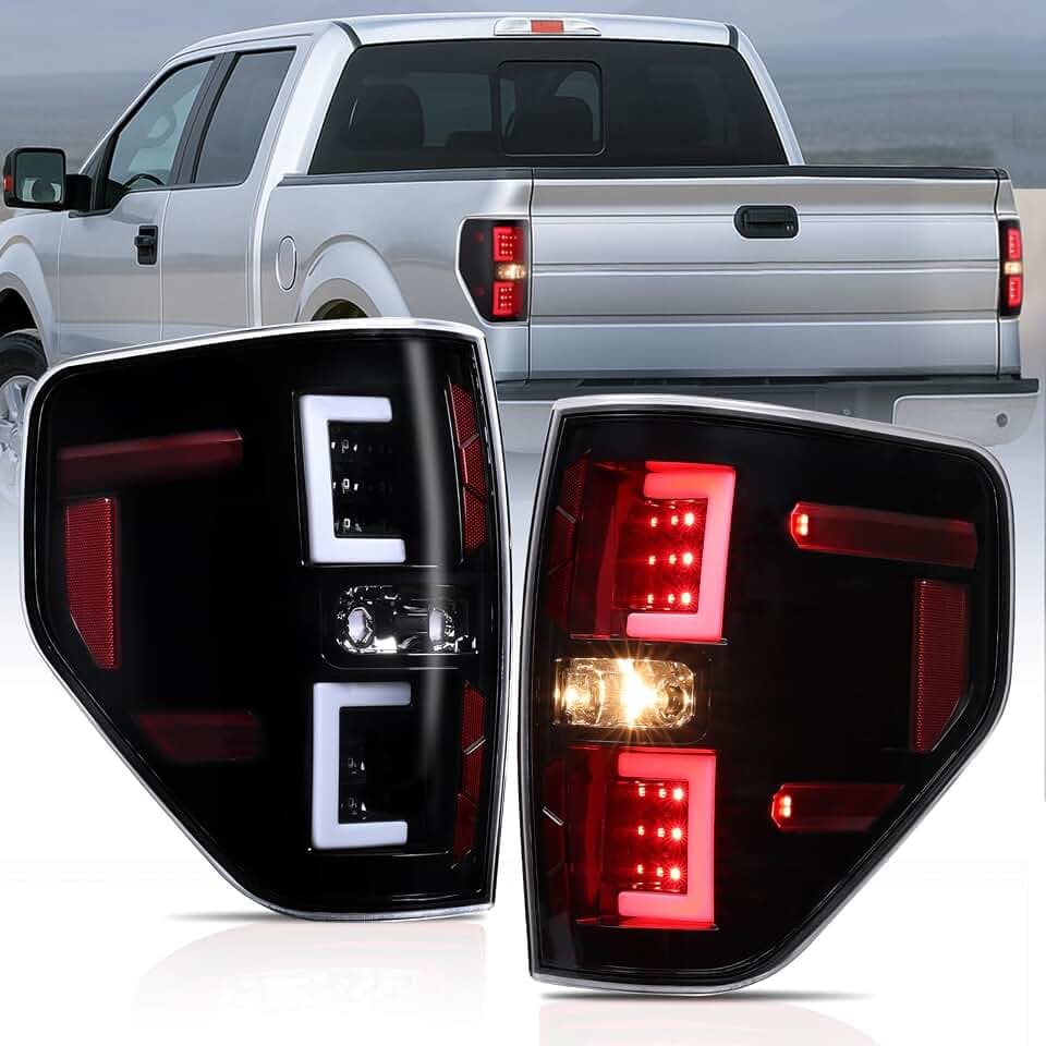 Nilight Taillight Assembly for 2009-2014 Ford F150 Styleside Pair