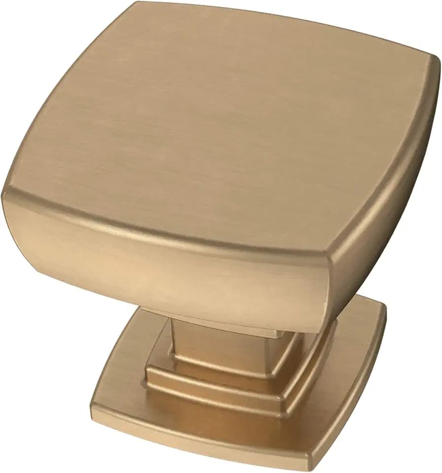 Franklin Brass (10-Pack) – Square Champagne Bronze Cabinet Knobs for Dressers, Drawers, Kitchen Cabinet Door, Vanity, Furniture, Closet Knobs, 1-1/8 Inch | Parow