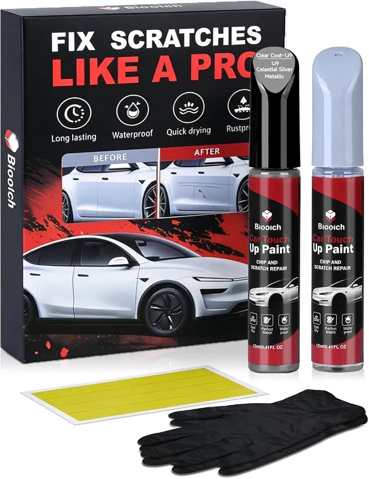 Celestial Silver Metallic 1J9 for Toyota Touch Up Paint Kit[2K Clear Coat Included],Exact Color Match Touch Up Paint for Chip and Scratch Repair
