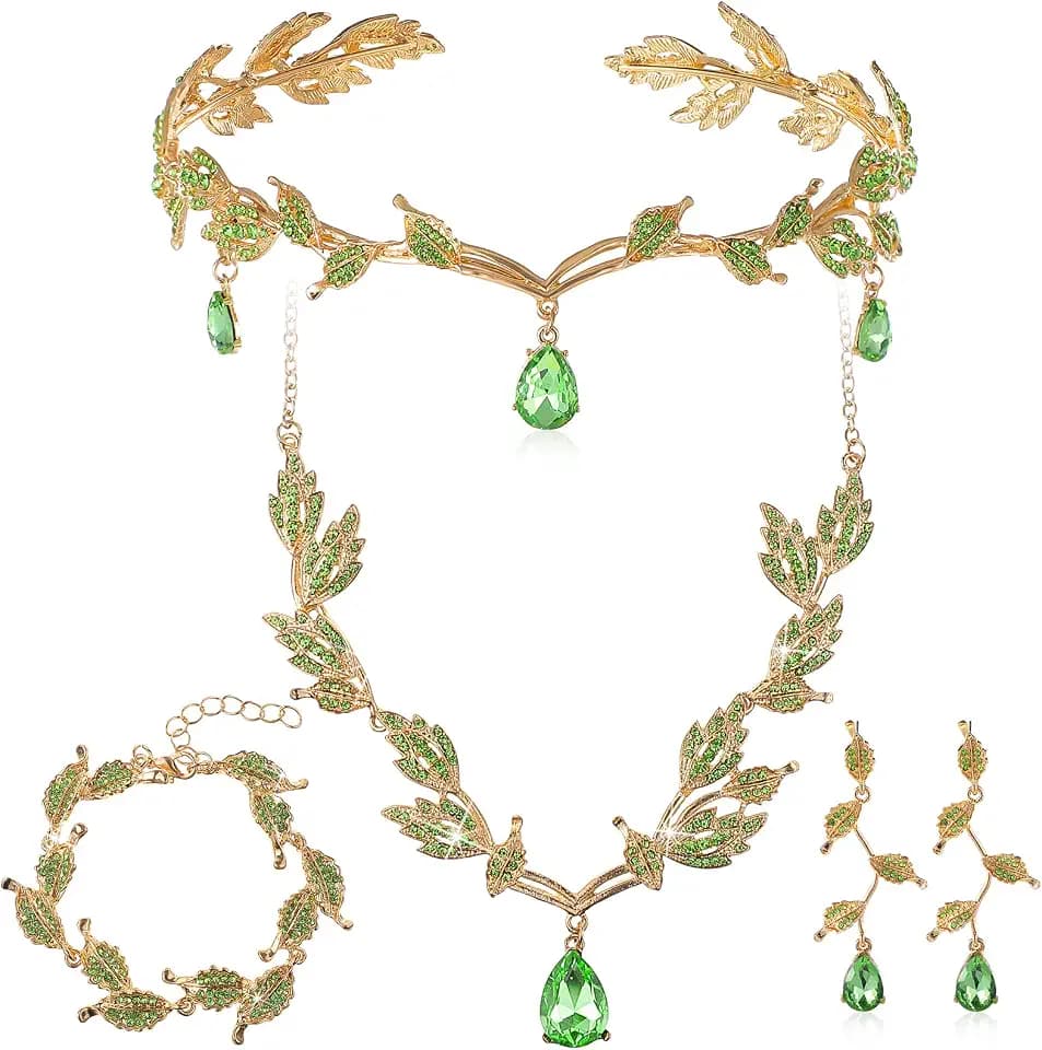 Sasylvia 4 Pcs Halloween Fairy Accessories Jewelry Set for Women