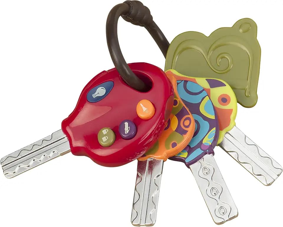 B. toys LucKeys Spielzeugschlüssel, 4 strukturierte Schlüssel, Rot