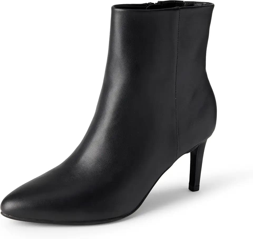 Amazon Essentials Women's Stiletto Heel Dress Ankle Boots with Side Zip