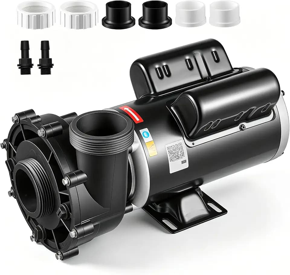 VEVOR SPA Pump 2.5HP Hot Tub Pump 2 Speed 48 Frame with 1.5" & 2" Port, 230V, 175 GPM High Speed & 66 GPM Low Speed, 90° Rotational Interface, SPA Bath Water Circulation, Compatible with OEM Models