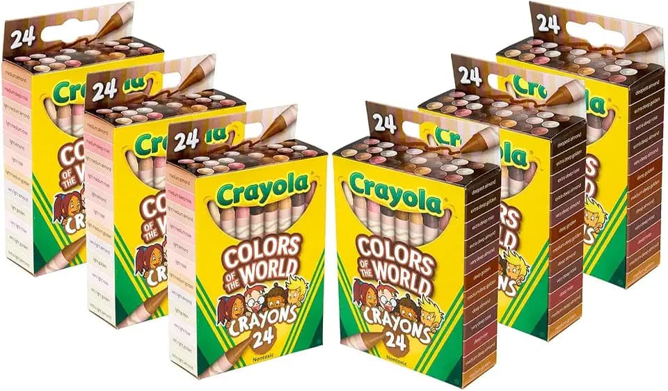 Crayola Colors of The World 6pk, Skin Color Bulk Crayon Set for Classroom